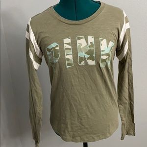 Victoria’s Secret PINK Camo Long Sleeve Tee XS NWT